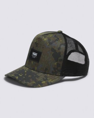 Off The Wall Curved Bill Trucker Hat(Loden Green)