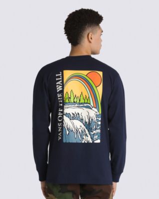 Positive Vibes Scenic Long Sleeve T-Shirt(Navy)