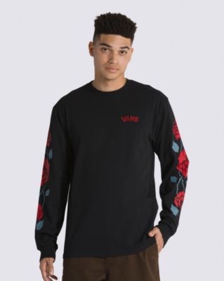 Vans Rose Sleeve Long Sleeve T-shirt(black)