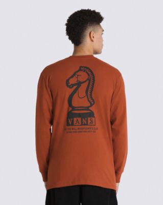 Vans Woodpushers Club Long Sleeve T-shirt(burnt Henna)