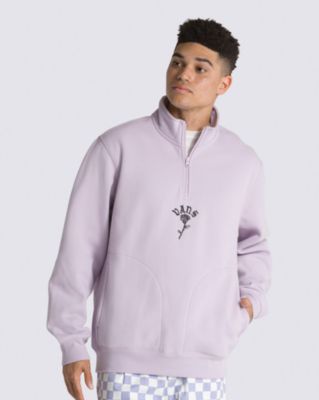 Pocket Quarter Zip Sweatshirt(Lavender Frost)
