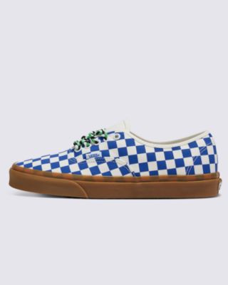Vans Authentic Checkerboard Shoes (checkerboard Blue/white) Unisex White