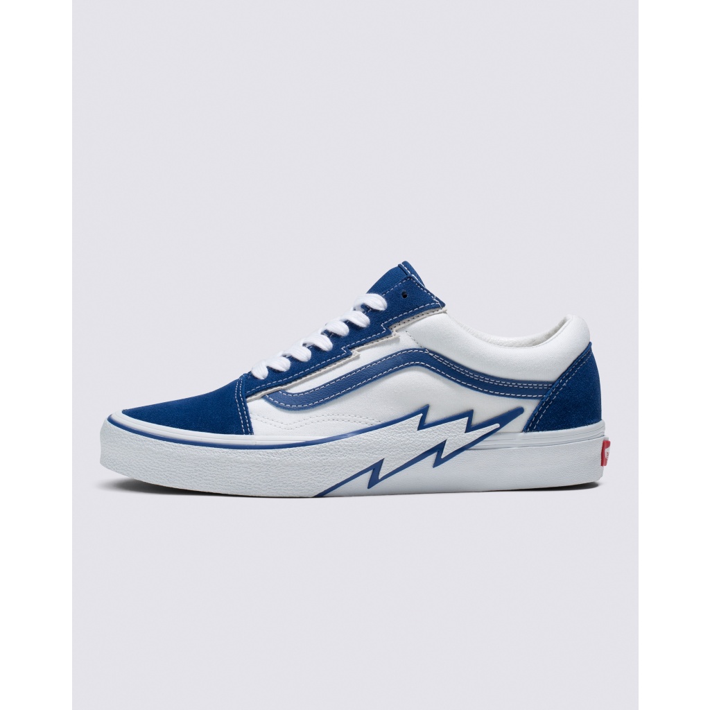 Vans Old Skool Bolt Mens Skate Shoes (White/Blue)