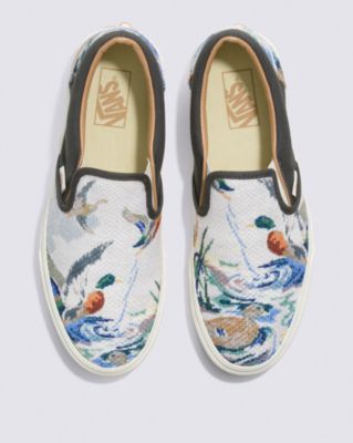 Vans Classic Slip-on Shoe(cali Tapestry/duck Green)