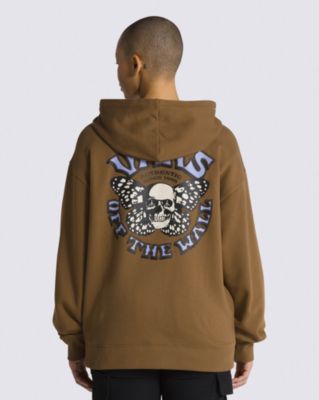 Skullyfly Oversized Pullover Hoodie(Sepia)