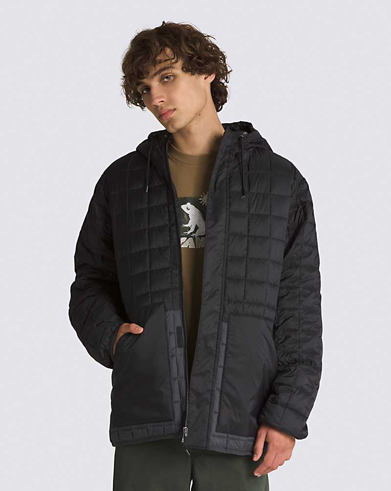 Monogram Quilted Hooded Blouson, Black, Contact Seller for Other Sizes