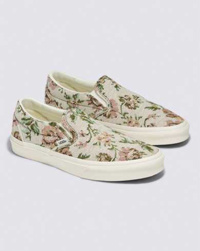 Classic Slip-On Tapestry Floral Shoe