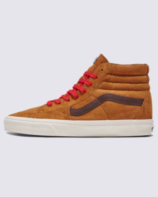 Sk8 Hi Stitch Checkerboard Shoe in Bitter Chocolate Vans Canada