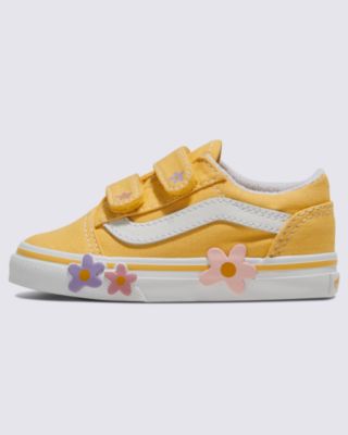 Vans Toddler Old Skool V Shoe(yellow/flower)