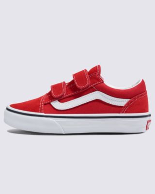 Vans Kids Old Skool V Shoe(racing Red/true White)