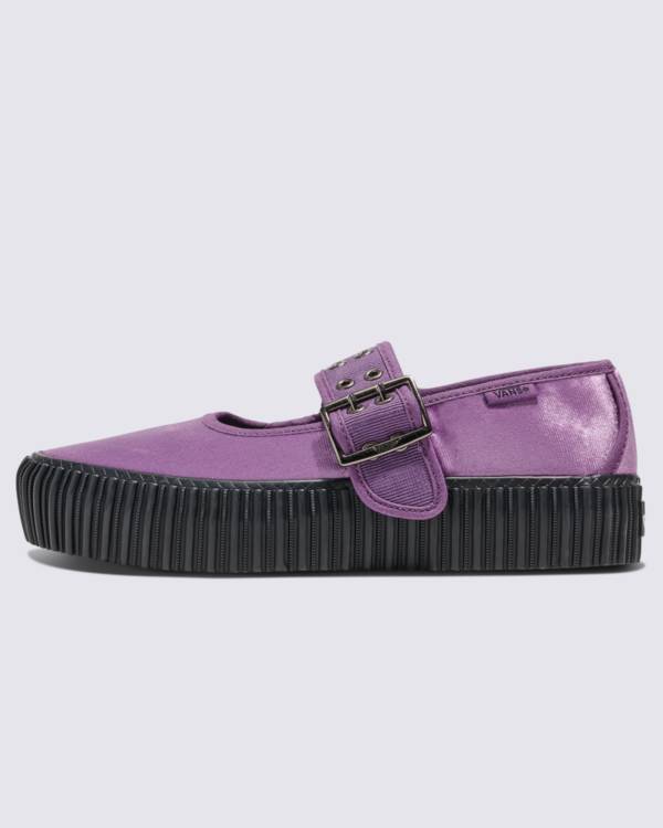 Mary Jane Creeper Shoe in purple.