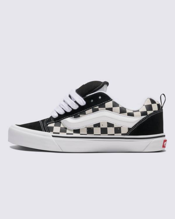 Knu Skool Checkerboard Shoe in black.