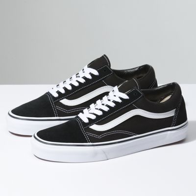 vans black and white mens shoes