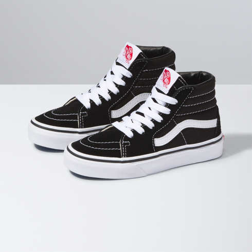 Vans Kids Sk8-Hi Shoe (Black/True White)