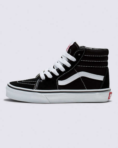 Vans Kids Sk8-Hi Shoe (Black/True White)