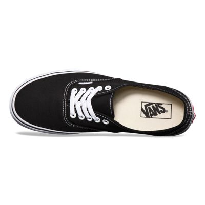 low top vans all black