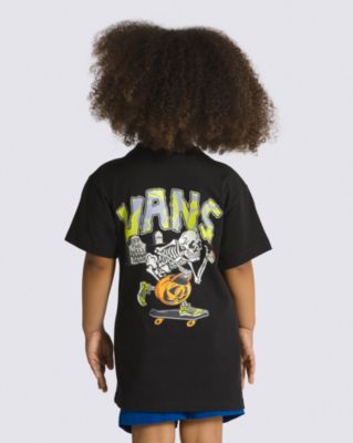 Little Kids Haunted House Of Vans T-Shirt(Black)