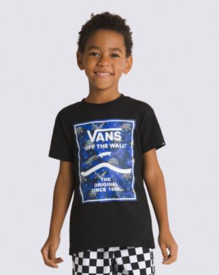 Vans Little Kids Print Box T-shirt (2-8 Years) (black-grey) Little Kids Black