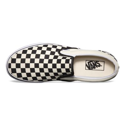 checkerboard vans old skool white