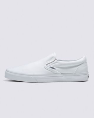 Vans Classic Slip-On Shoes, Men's, M8.5/W10, White/White