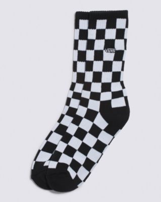 Vans Kids Checkerboard Crew Sock(black/white)