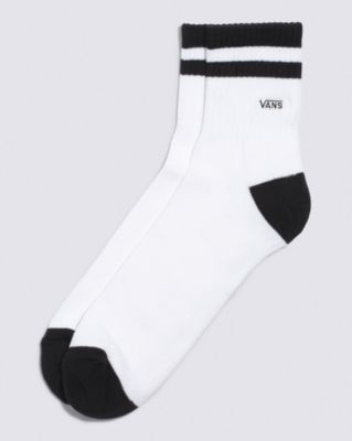 Vans Half Crew Socks (1 Pair) (white/black) Men White