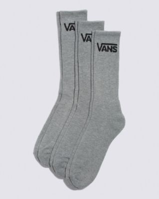 Vans Classic Crew Socks (3 Pairs) (heather Grey) Men Grey