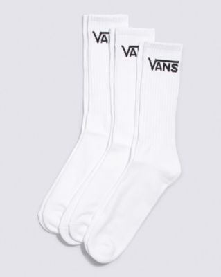Vans Classic Crew Socks (3 Pairs) (white) Unisex White