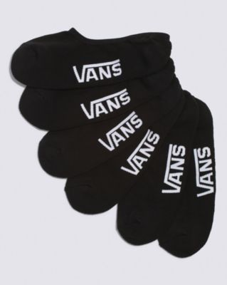 Vans Classic No Show Socks (3 Pairs) (black) Unisex Black