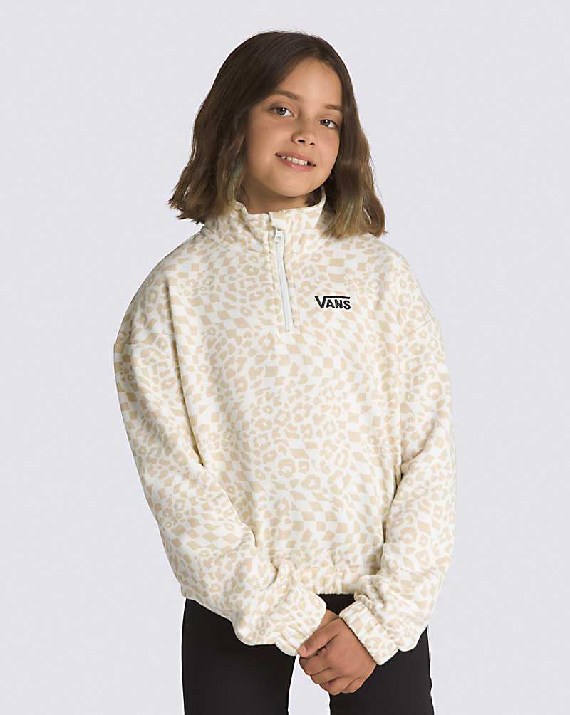Kids Printed Half Zip Mock Pullover