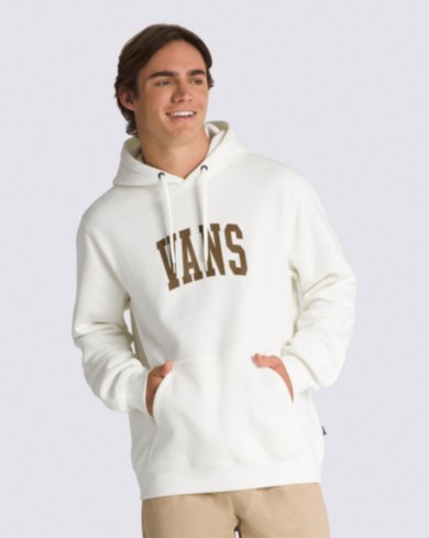 Vans heritage hoodie with arm print store in white