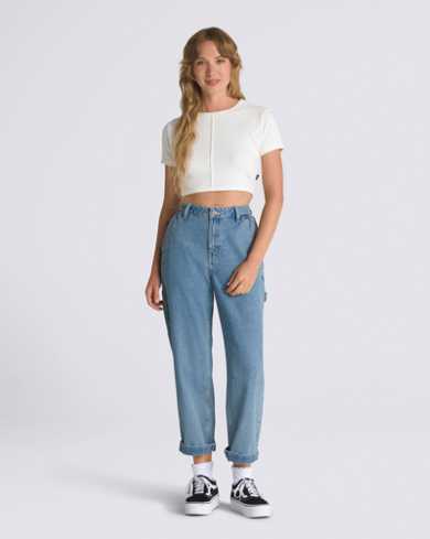 Birch Ribbed Fitted Crop Top
