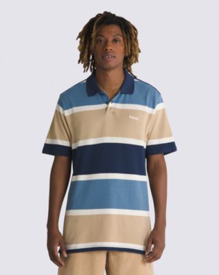 Vans Halicrest Stripe Polo Shirt(dress Blues/copen Blue)