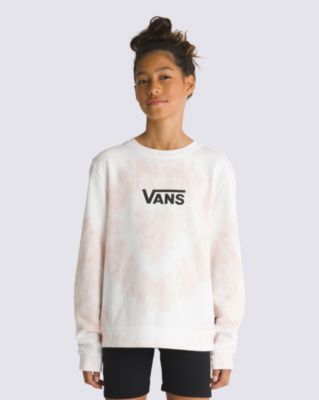 Vans Girls Tie Dye Crew Sweatshirt (8-14 Years) (chintz Rose) Girls Pink