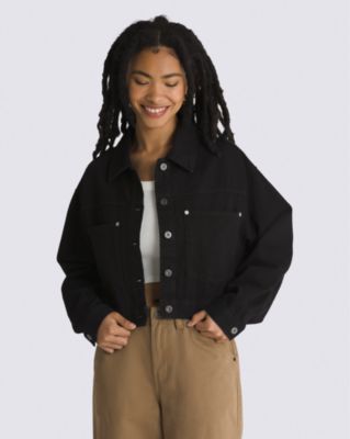 Vans Raynes Crop Trucker Jacket (black) Women Black
