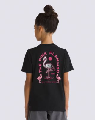 Vans Kids Flamingo Skeleton T-shirt(black)