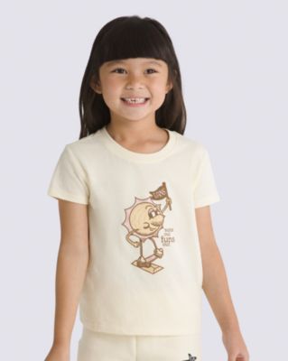 Vans Little Kids Skate Sun Crew T-shirt(almond Oil)