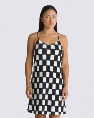 Vans Benton Checker Cami Dress(black/marshmallow)