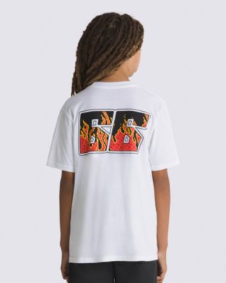 Vans Jungen Digi Flames T-shirt (8-14 Jahre) (weiß) Boys Weiß