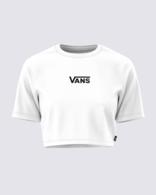 Vans T-shirt Flying V Crew Crop (bia?y) Kobiety Bia?y