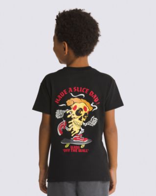 Vans Little Kids Pizza Skull T-shirt (2-8 Years) (black) Little Kids Black