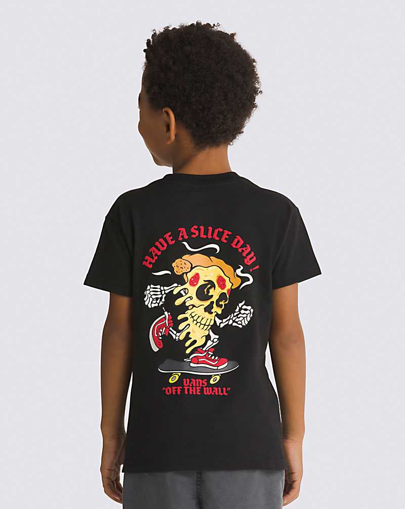 Little Kids Pizza Skull T-Shirt