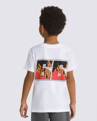 Vans Little Kids Digi Flame T-shirt(white)