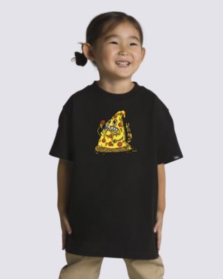 Vans Little Kids Pizza Monster T-shirt(black)