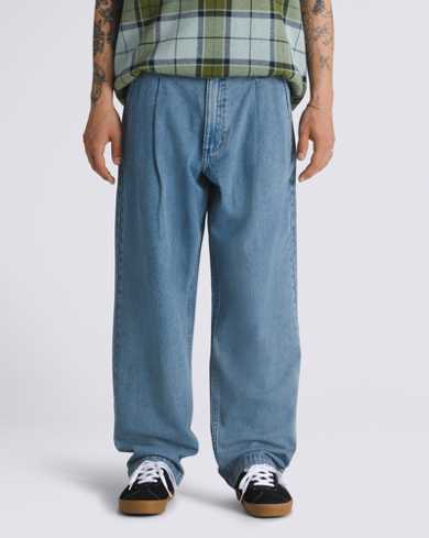 Authentic Chino Loose Tapered Pleated Denim Pants
