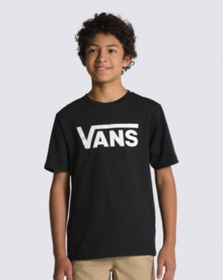 Vans Kids Classic T-shirt (8-14  Years) (black/white) Boys Black
