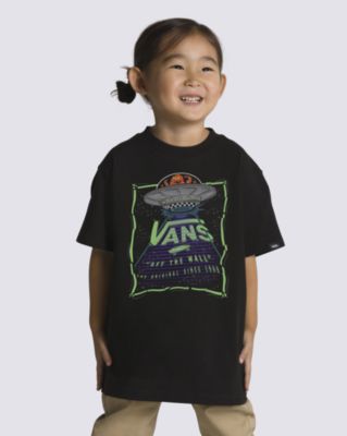 Little Kids Spaceship Visitor Box T-Shirt(Black)