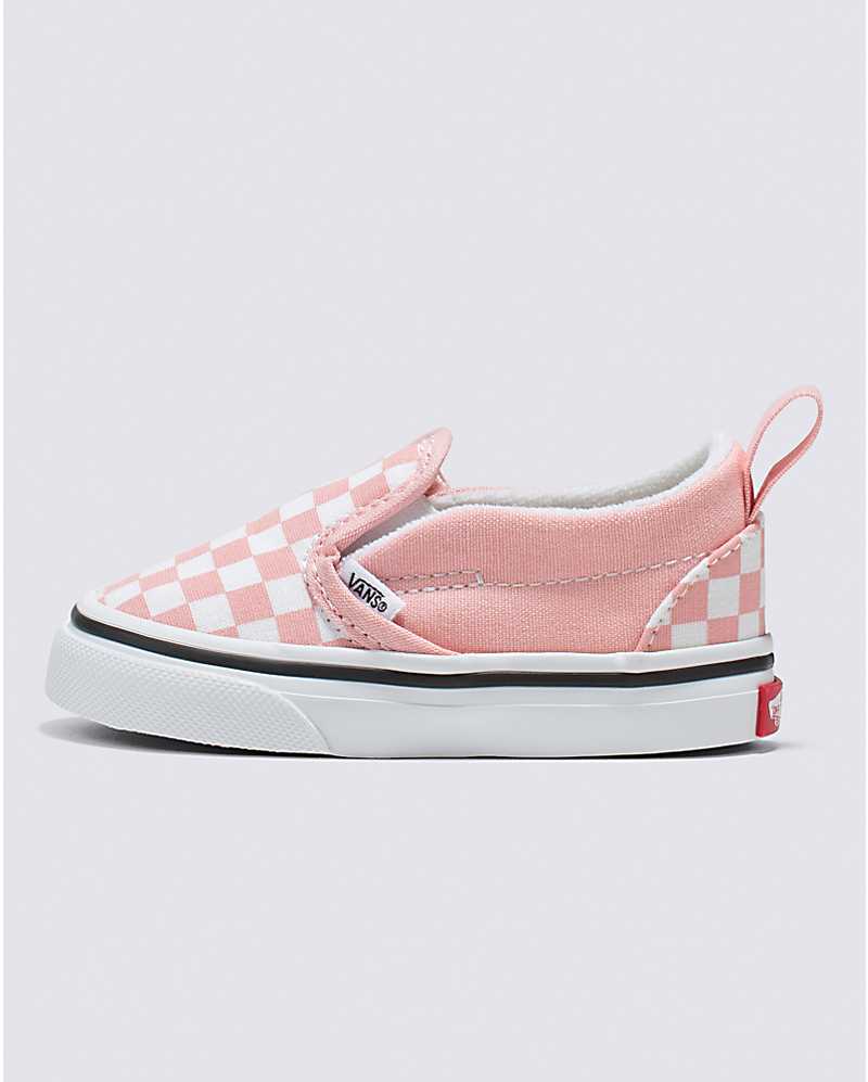 | Toddler Slip-On V Checkerboard Powder Pink/True White Shoes