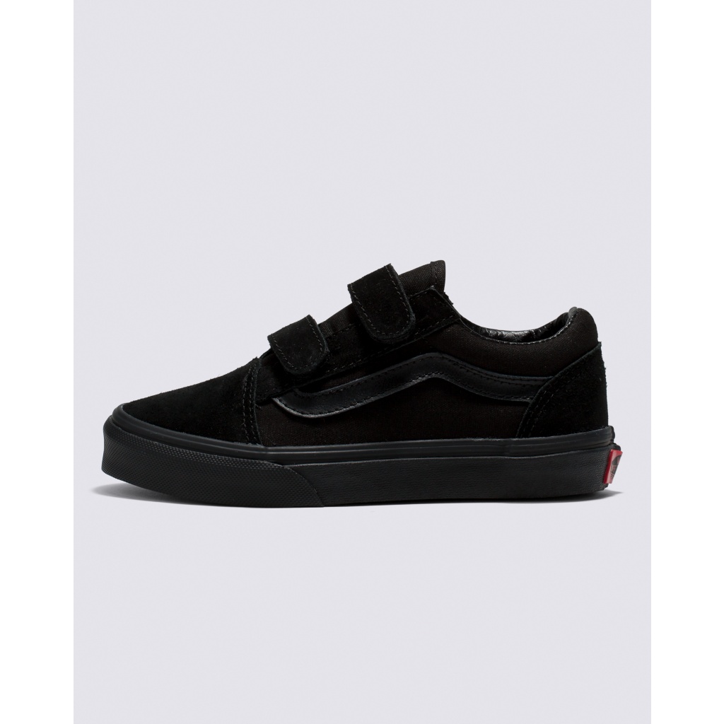 Kids Old Skool V Black/Black Shoes - Vans