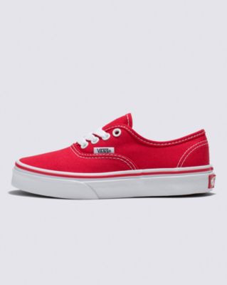 Vans Youth Authentic Shoe(red/true White)